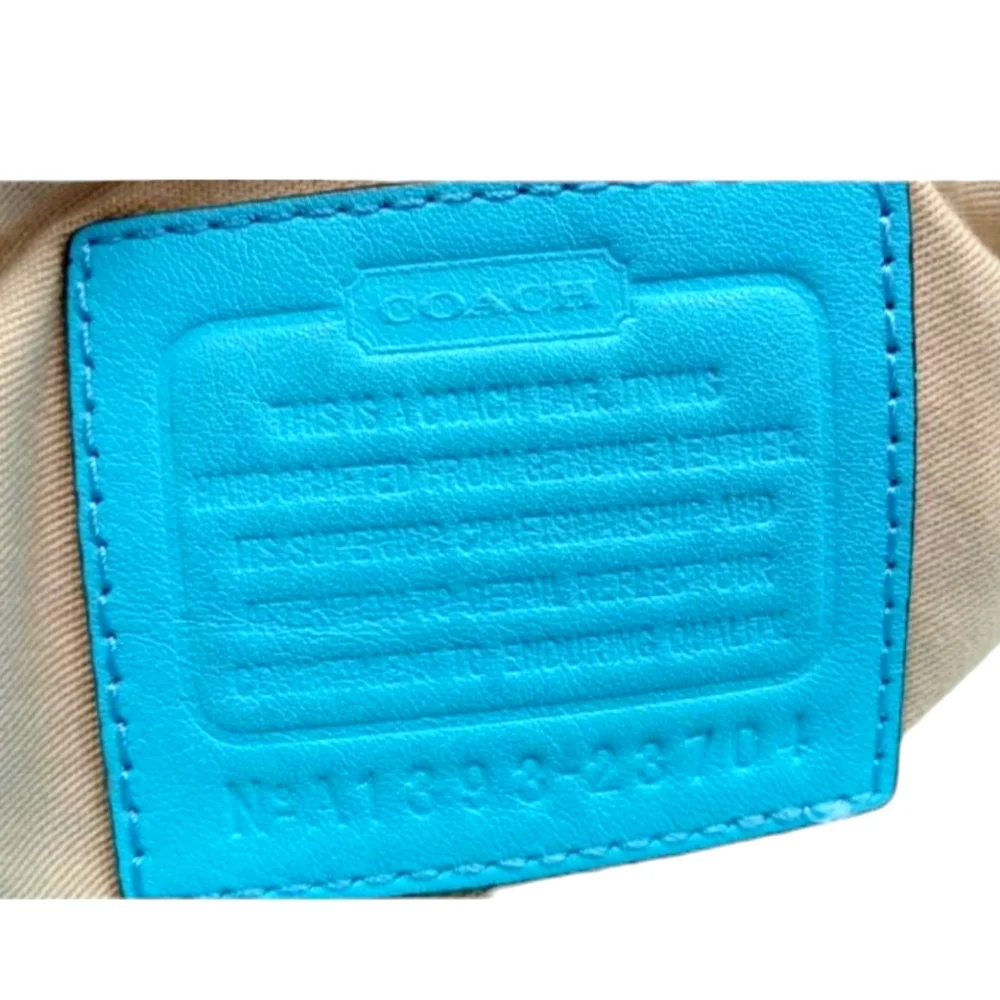 Coach Turquoise Shoulder Bag - Picture 5 of 9